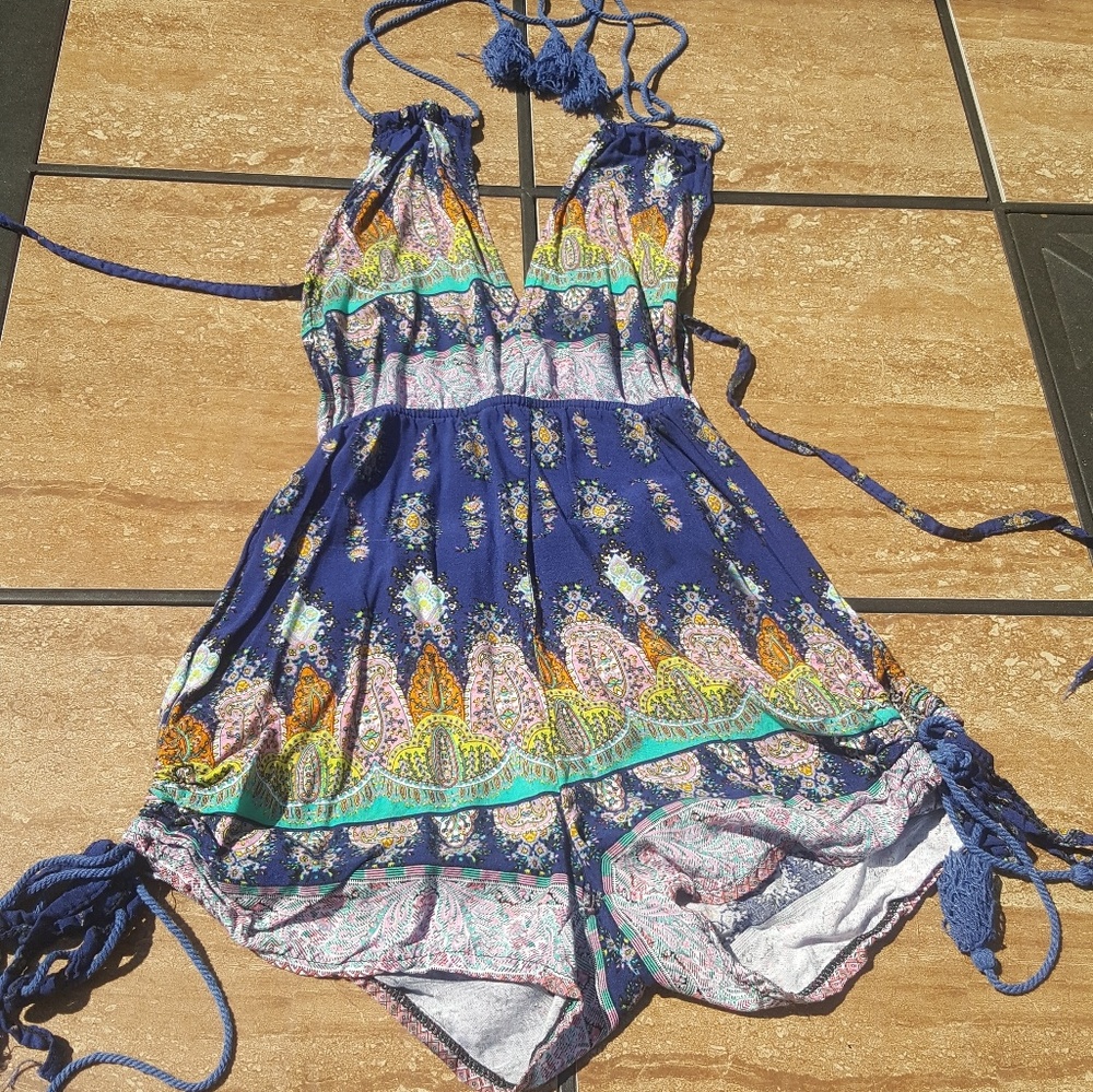 Backless romper
